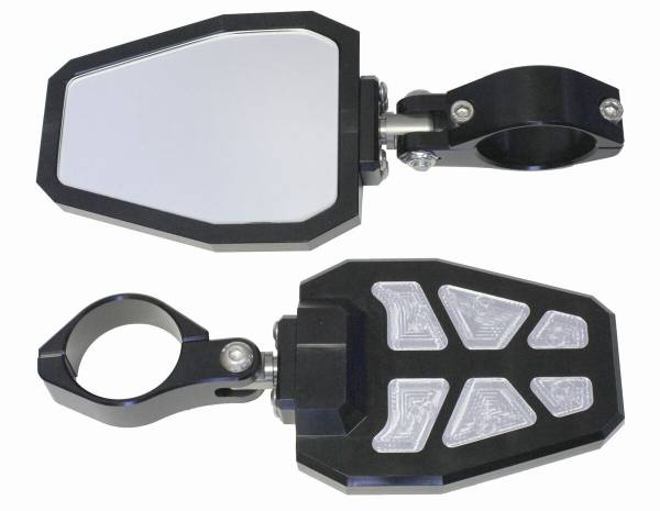 MODQUAD - SIDE MIRROR BLACK BEZEL PR 1.75" RECUT POCKETS - Image 1