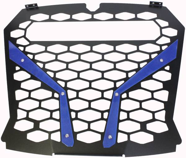 MODQUAD - FRONT GRILL BLUE POL RZR S WITH OUT 10" LIGHT - Image 1