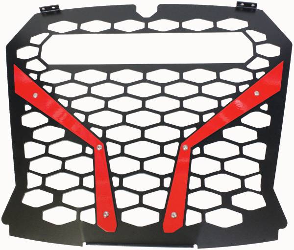 MODQUAD - FRONT GRILL RED POL RZR S WITH OUT 10" LIGHT - Image 1