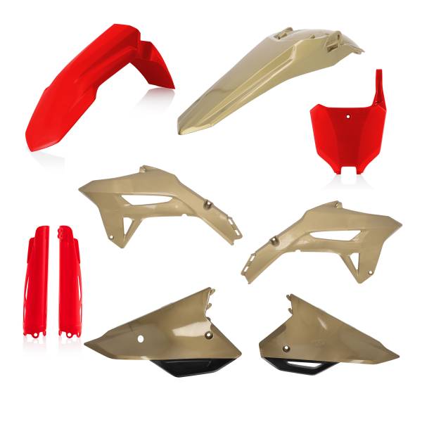 ACERBIS - FULL PLASTIC KIT RED/GOLD HON - Image 1