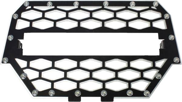 MODQUAD - 2-PANEL FRONT GRILL BLACK/SILVER W/10" LIGHT BAR - Image 1