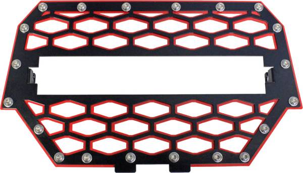 MODQUAD - 2-PANEL FRONT GRILL BLACK/RED W/10" LIGHT BAR - Image 1