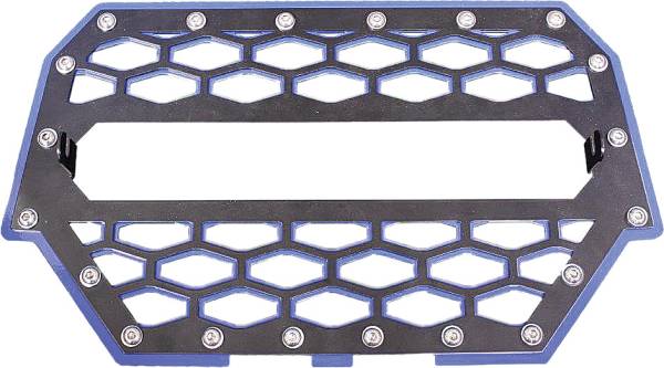 MODQUAD - 2-PANEL FRONT GRILL BLACK/BLUE W/LIGHT MOUNT - Image 1