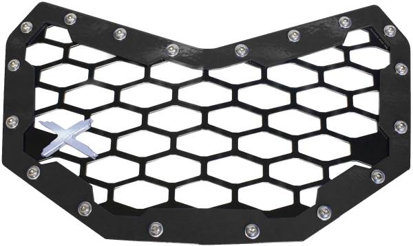 MODQUAD - MQ FRONT GRILL BLK/BLK W SLV CAN AM X3 LOGO - Image 1