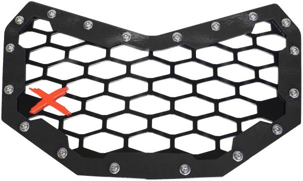 MODQUAD - MQ FRONT GRILL BLK/BLK W RED CAN AM X3 LOGO - Image 1