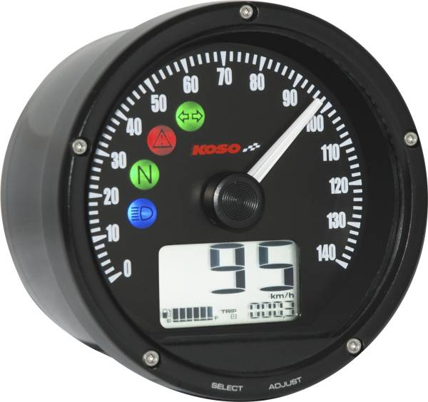 KOSO - TNT-01S SPEEDOMETER TACHOMETER COMBO BLACK - Image 1