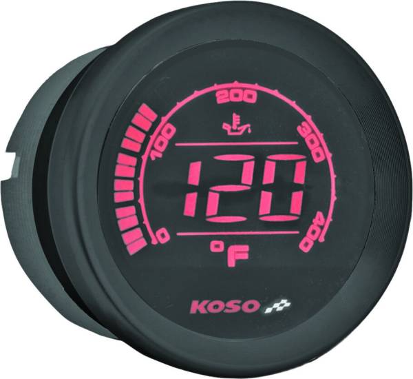 KOSO - HD-02T 2'' OIL TEMP GAUGE BLACK BEZEL - Image 1