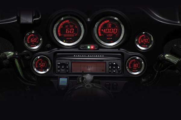 KOSO - HD-02 SERIES GAUGE KIT SILVER BEZEL OIL TEMP - Image 1