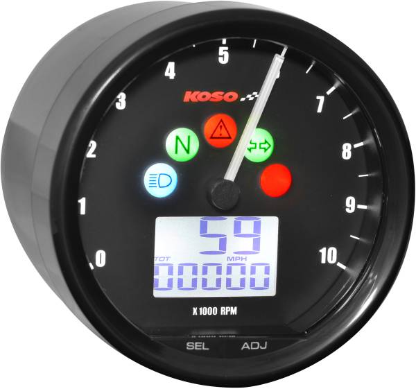 KOSO - TNT-02 SPEEDOMETER TACHOMETER COMBO BLACK - Image 1