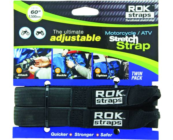 ROKSTRAPS - MOTORCYCLE STRAP BLACK 18"X60"X1" - Image 1