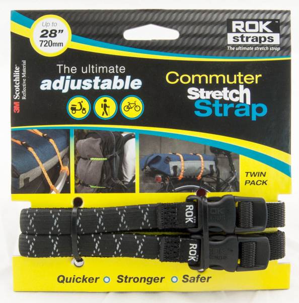 ROKSTRAPS - COMMUTER STRAP BLACK/REFLECTIVE 12"X28"X1/2" - Image 1