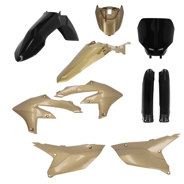 ACERBIS - FULL PLASTIC KIT BLACK/GOLD YAM - Image 1