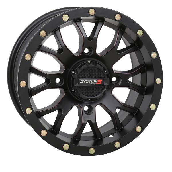 SYSTEM 3 - ST3 WHEEL 14X7 5+2 (+30MM) 4/110 MATTE BLACK - Image 1