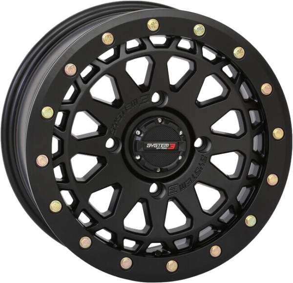 SYSTEM 3 - SB6 BL WHEEL 15X7 4+3 (+10MM) 4/156 MATTE BLACK - Image 1