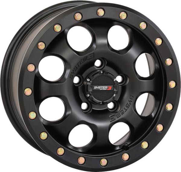 SYSTEM 3 - SB7 BL WHEEL 15X7 4+3 (+10MM) 5/4.5 MATTE BLACK - Image 1