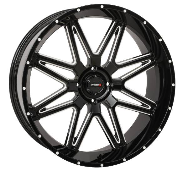 SYSTEM 3 - ST7 WHEEL 24X9 5+4 (0MM) 4/137 GLOSS BLACK MILLED - Image 1