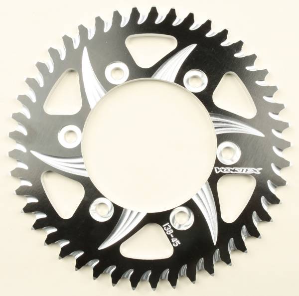 VORTEX - REAR CAT5 SPROCKET ALUMINUM 45T-530 BLK KAW/SUZ/YAM - Image 1