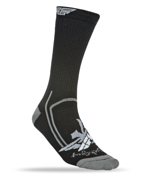 FLY RACING - CREW SOCK BLACK/GREY L-X - Image 1