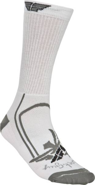 FLY RACING - CREW SOCK WHITE/GREY L-X - Image 1