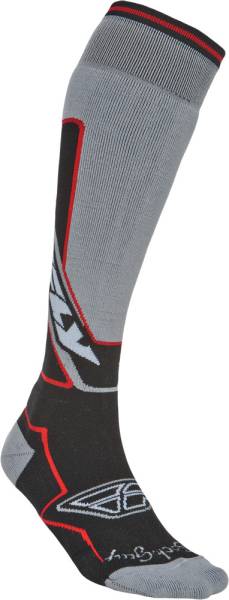 FLY RACING - MOTO SOCK THICK BLACK/RED L-X - Image 1