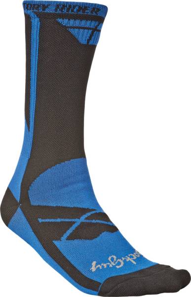 FLY RACING - FACTORY RIDER SOCKS BLUE/BLACK L-X - Image 1