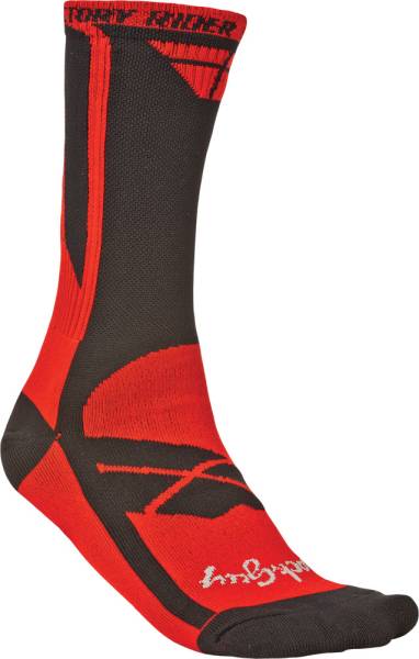 FLY RACING - FACTORY RIDER SOCKS RED/BLACK S-M - Image 1