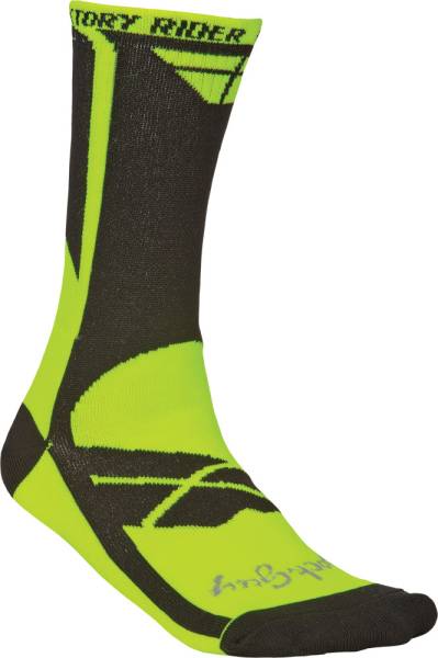 FLY RACING - FACTORY RIDER SOCKS HI-VIZ YELLOW L-X - Image 1