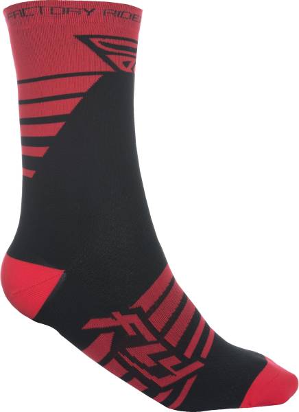 FLY RACING - FACTORY RIDER SOCKS RED/BLACK LG/XL - Image 1