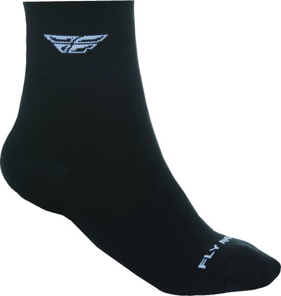 FLY RACING - SHORTY SOCKS BLACK/WHITE LG/XL - Image 1