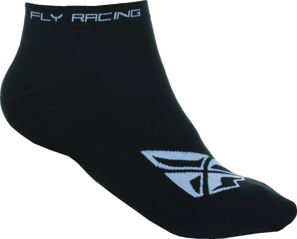 FLY RACING - NO SHOW SOCKS BLACK/WHITE LG/XL - Image 1