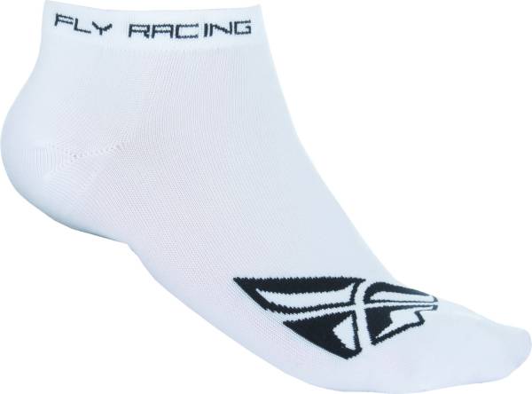 FLY RACING - NO SHOW SOCKS WHITE/BLACK LG/XL - Image 1