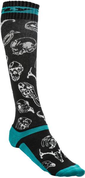 FLY RACING - FLY MX PRO SOCKS THIN TEAL/BLACK LG/XL - Image 1