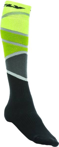 FLY RACING - FLY MX SOCKS THICK LIME GREEN/BLACK LG - Image 1