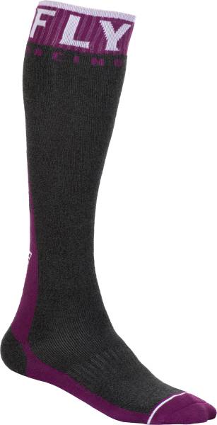 FLY RACING - FLY MX PRO SOCKS THICK MAROON/DARK GREY LG/XL - Image 1