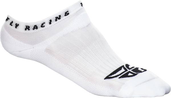 FLY RACING - FLY NO SHOW SOCKS WHITE LG/XL - Image 1