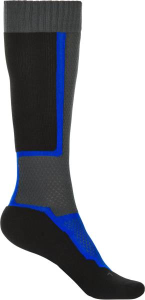 FLY RACING - MX SOCK THIN BLACK/GREY/BLUE LG/XL - Image 1