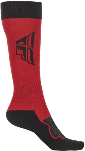 FLY RACING - MX SOCK THICK RED/BLACK LG/XL - Image 1