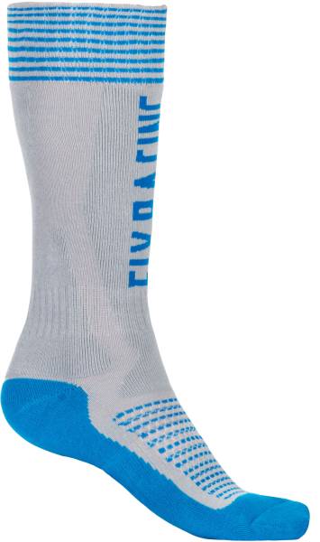 FLY RACING - MX PRO SOCK THICK GREY/BLUE LG/XL - Image 1