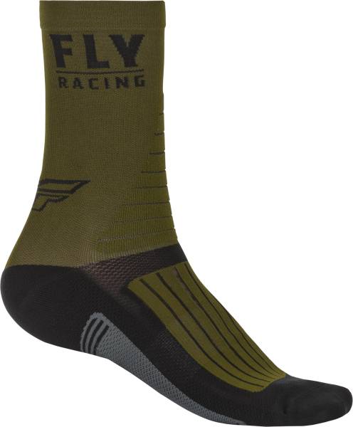 FLY RACING - FLY FACTORY RIDER SOCKS GREEN/BLACK/GREY LG/XL - Image 1