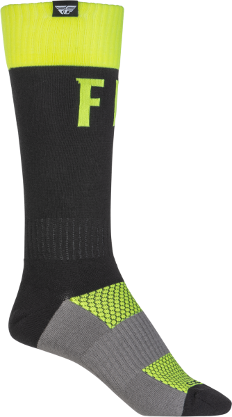 FLY RACING - MX PRO SOCKS HI-VIS/BLACK LG/XL - Image 1