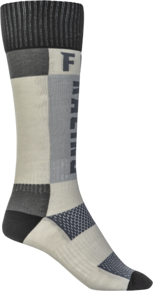 FLY RACING - MX SOCKS THICK GREY/BLACK LG/XL - Image 1