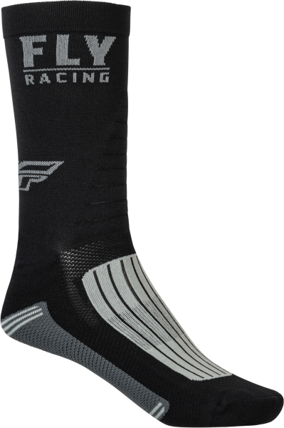 FLY RACING - FACTORY RIDER SOCKS BLACK/GREY LG/XL - Image 1