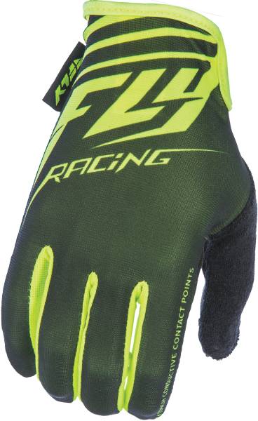 FLY RACING - MEDIA GLOVES BLACK/H-VIS SZ 8 - Image 1