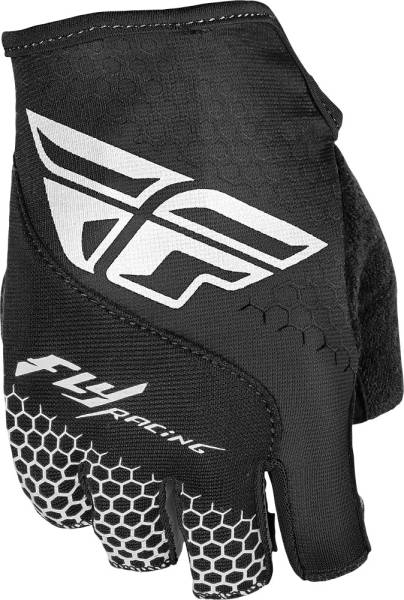 FLY RACING - FINGERLESS GLOVE BLACK/WHITE XS - Image 1