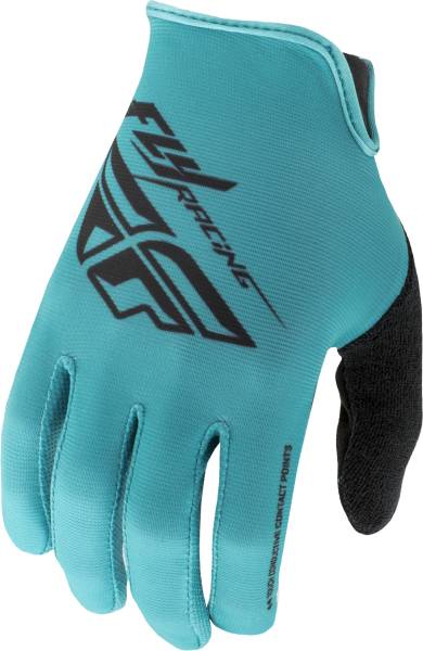 FLY RACING - MEDIA GLOVES TEAL/BLACK SZ 08 - Image 1