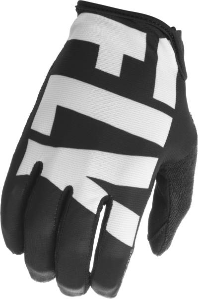 FLY RACING - MEDIA GLOVES BLACK/WHITE SZ 08 - Image 1