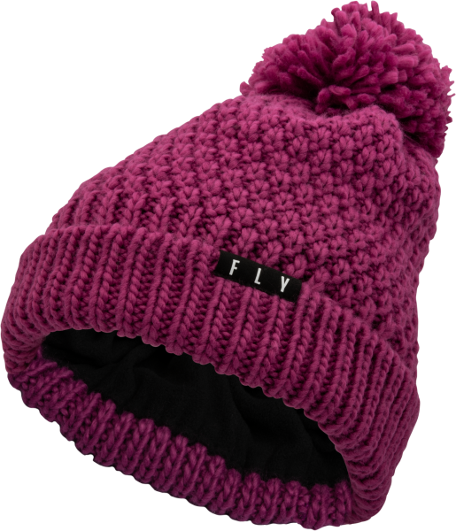 FLY RACING - WOMEN'S FLY ANNA POM BEANIE BURGUNDY - Image 1