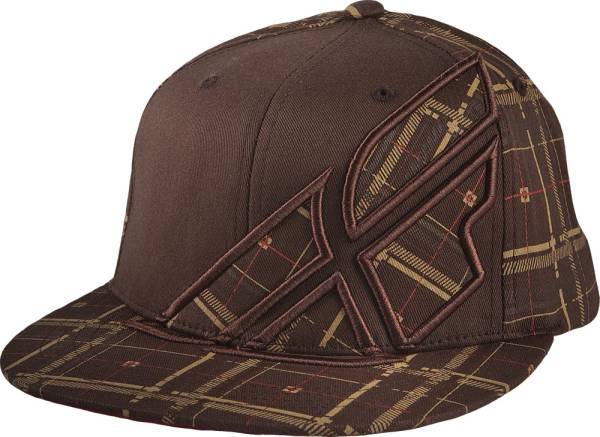 FLY RACING - PLAID F-WING HAT BROWN S/M - Image 1