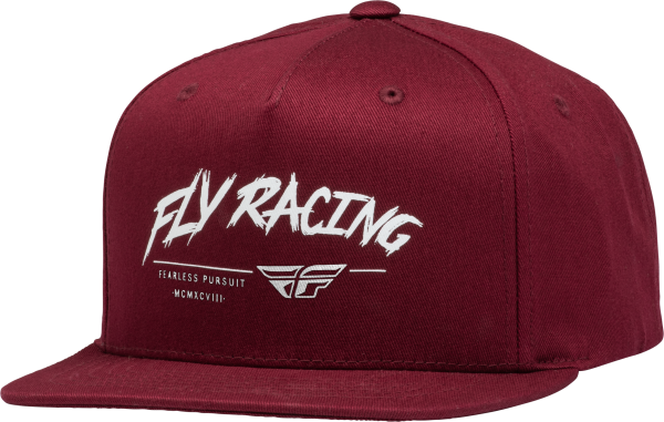 FLY RACING - YOUTH FLY KHAOS HAT MAROON/WHITE - Image 1