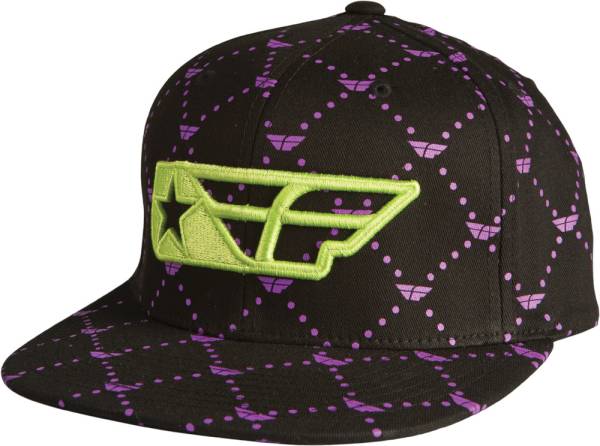 FLY RACING - F-STAR HAT BLACK/PURPLE L/X - Image 1